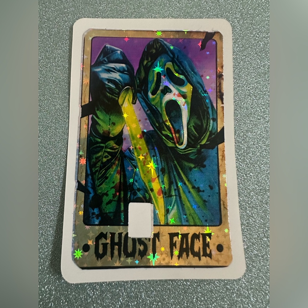 Ghost Face Holographic Credit Card Skin
